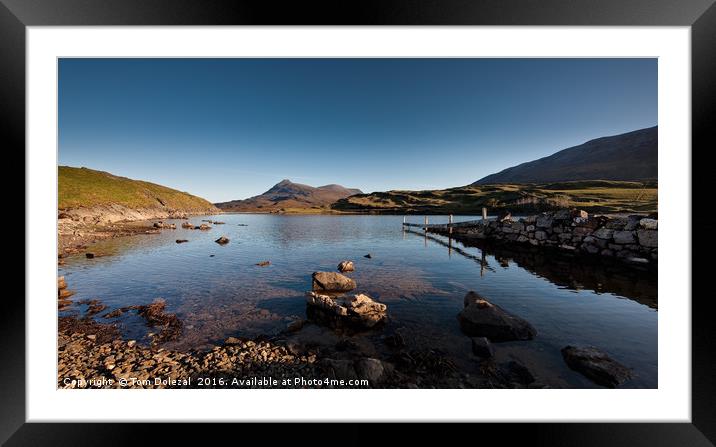Quinag view Framed Mounted Print by Tom Dolezal