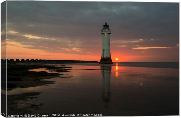 Perch Rock Lighthouse Canvas Print by David Chennell