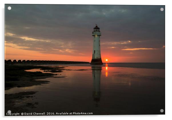 Perch Rock Lighthouse Acrylic by David Chennell