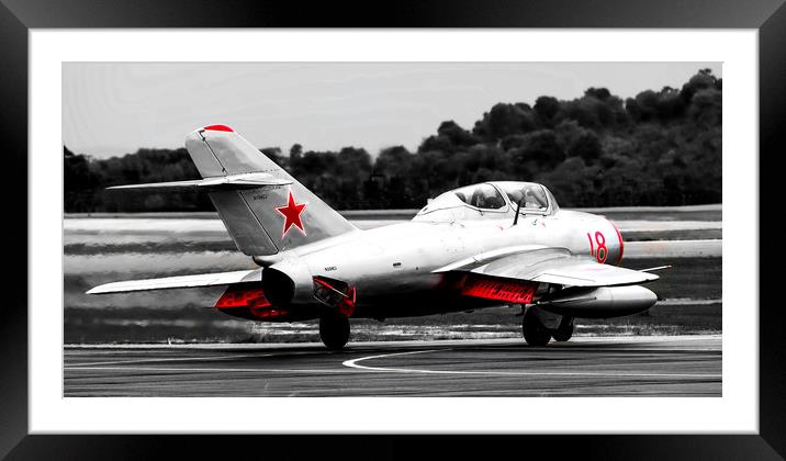 MiG-15 Framed Mounted Print by Philip Hodges aFIAP ,
