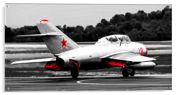 MiG-15 Acrylic by Philip Hodges aFIAP ,