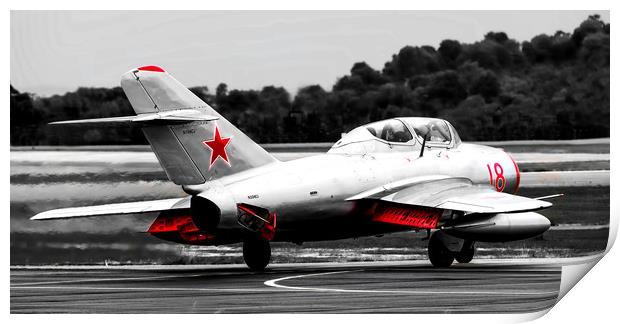 MiG-15 Print by Philip Hodges aFIAP ,
