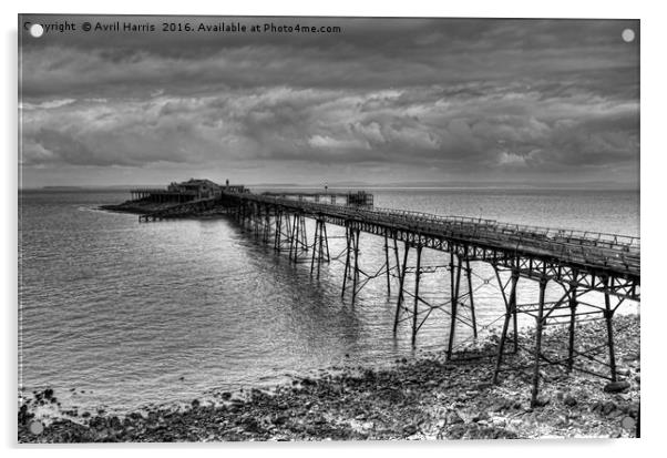 Birnbeck Pier, Weston-super-Mare Acrylic by Avril Harris