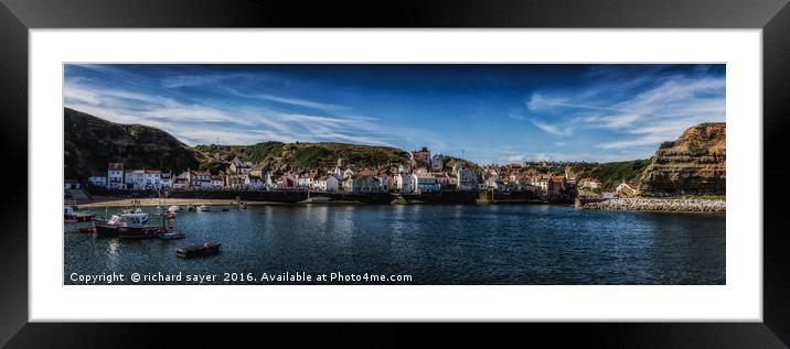 Sunny Harbour Framed Mounted Print by richard sayer