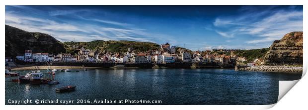 Sunny Harbour Print by richard sayer