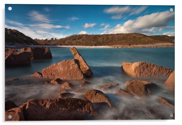 Pwll Du Bay Gower Acrylic by Leighton Collins