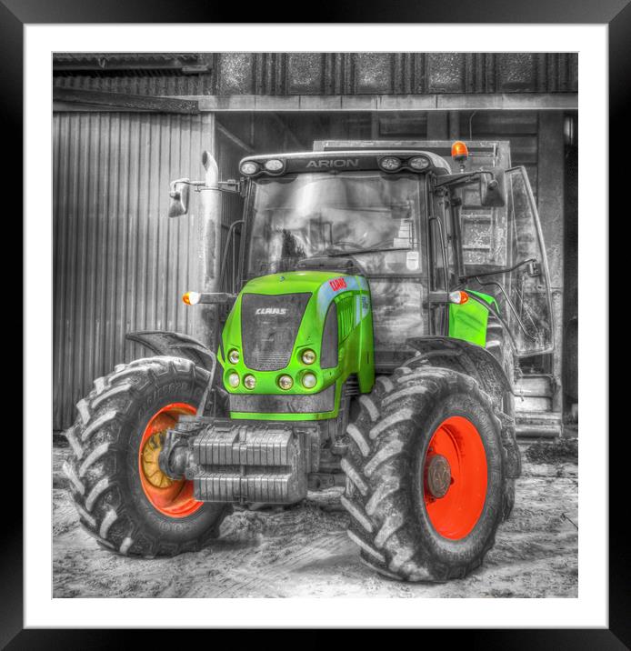 Tractor Framed Mounted Print by Kim Slater