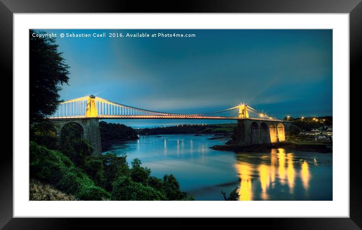 Night time crossing  Framed Mounted Print by Sebastien Coell