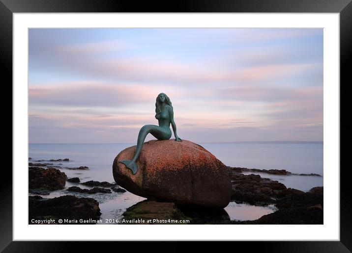 Mermaid of the North at Sunset Framed Mounted Print by Maria Gaellman