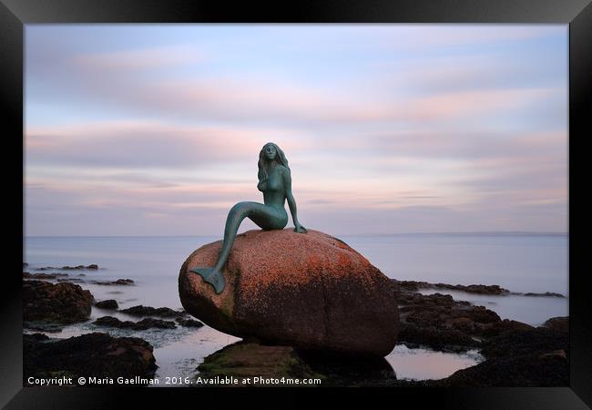 Mermaid of the North at Sunset Framed Print by Maria Gaellman