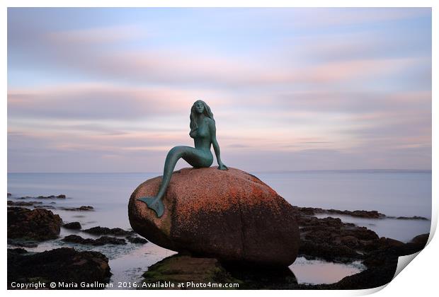 Mermaid of the North at Sunset Print by Maria Gaellman