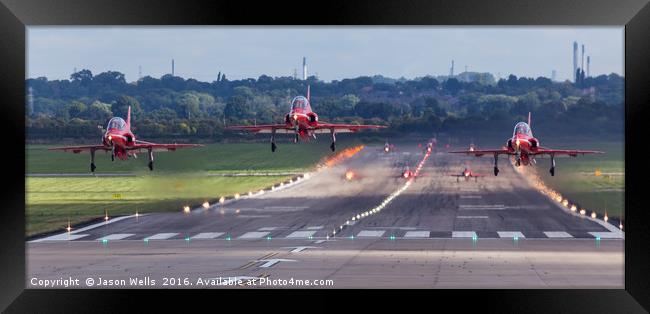Red Arrows launching Framed Print by Jason Wells