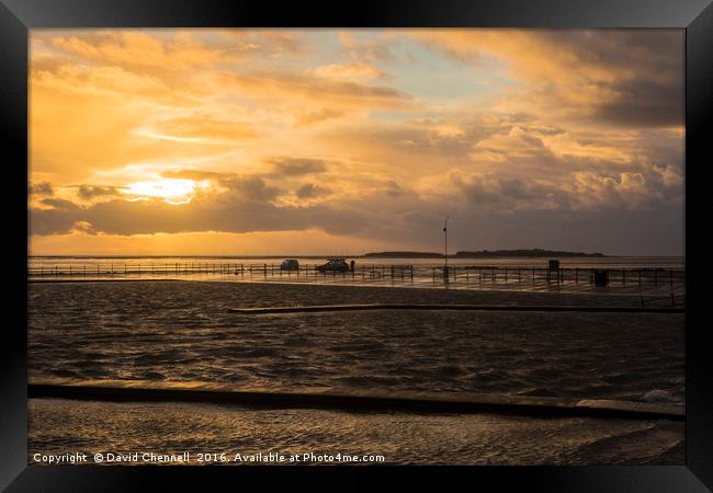 Stormy West Kirby Sunset Framed Print by David Chennell