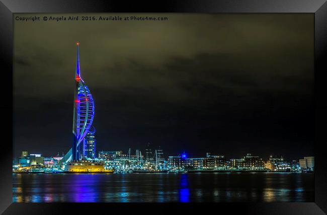 Emirates Spinnaker Tower. Framed Print by Angela Aird