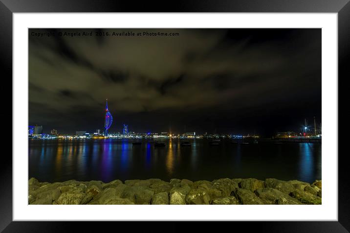 Portsmouth Harbour. Framed Mounted Print by Angela Aird