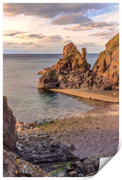 Pettico Wick Bay, St Abbs Print by Miles Gray