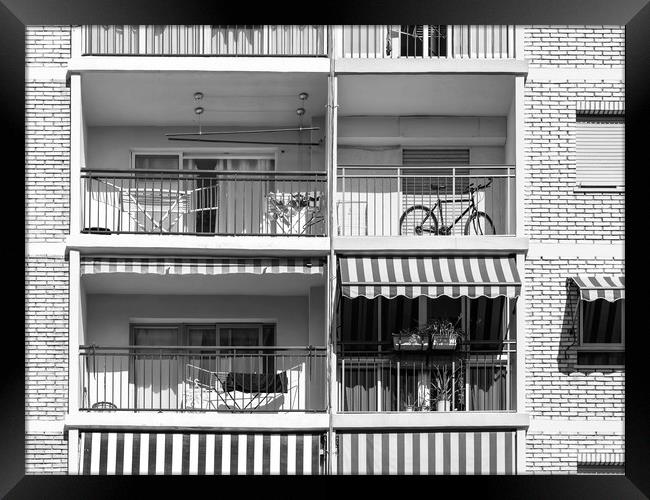 Common Apartament Building Block Exterior Facade Framed Print by Radu Bercan