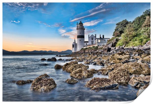 Cloch Lighthouse Print by Valerie Paterson