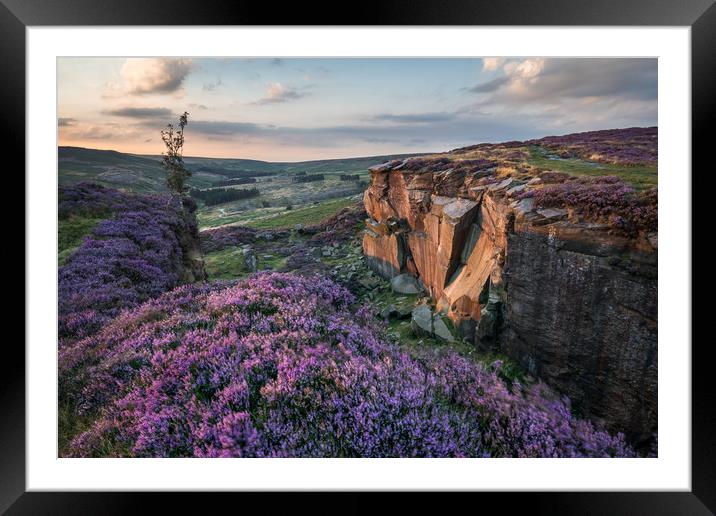 Burbage Rocks Quarry  Framed Mounted Print by James Grant