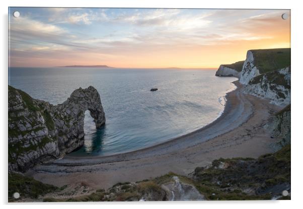 Durdle Door Sunset  Acrylic by James Grant
