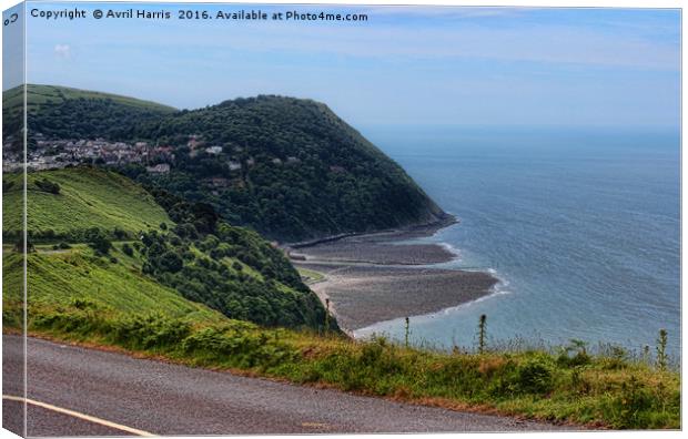 Lynton and Lynmouth Devon Canvas Print by Avril Harris