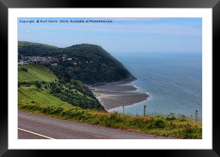 Lynton and Lynmouth Devon Framed Mounted Print by Avril Harris