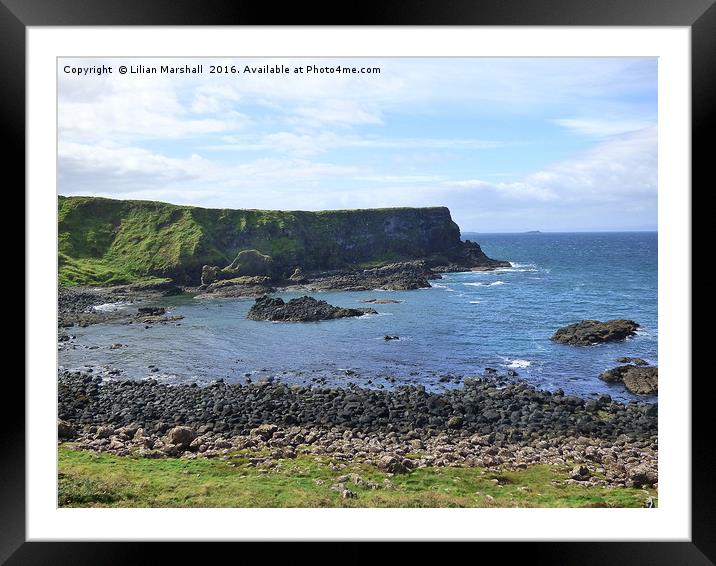 Giants Causeway.  Framed Mounted Print by Lilian Marshall