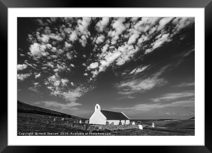The Church of the Holy Cross at Mwnt, Ceredigion Framed Mounted Print by Heidi Stewart