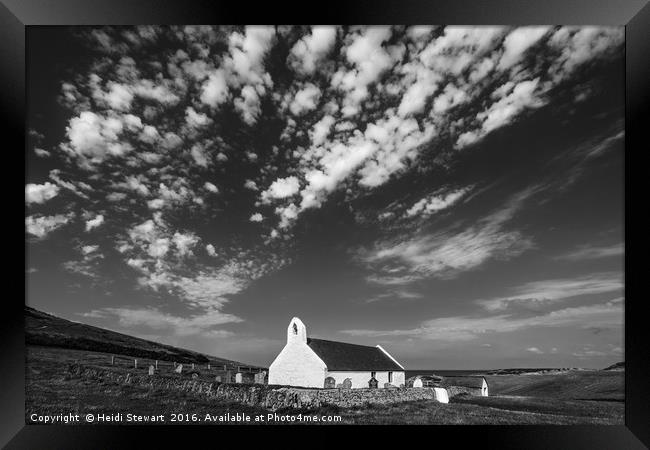 The Church of the Holy Cross at Mwnt, Ceredigion Framed Print by Heidi Stewart