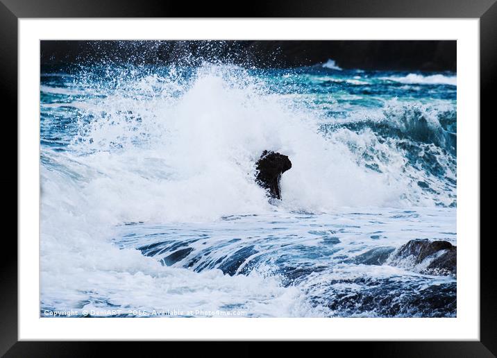 Strong waves Framed Mounted Print by DeniART 