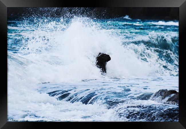 Strong waves Framed Print by DeniART 