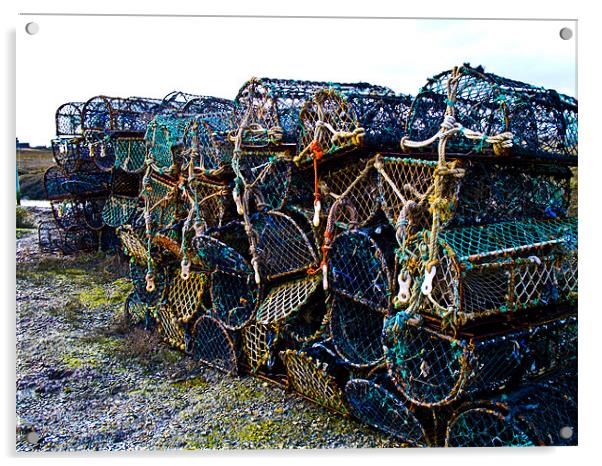 Lobster pots Acrylic by David French