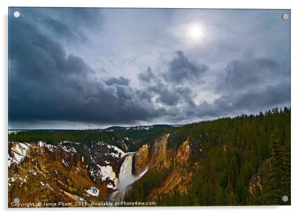 Yellowstone Storm Acrylic by Jamie Pham