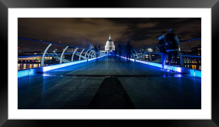 Across the bridge Framed Mounted Print by Philip Male
