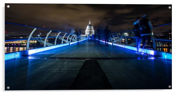 Across the bridge Acrylic by Philip Male