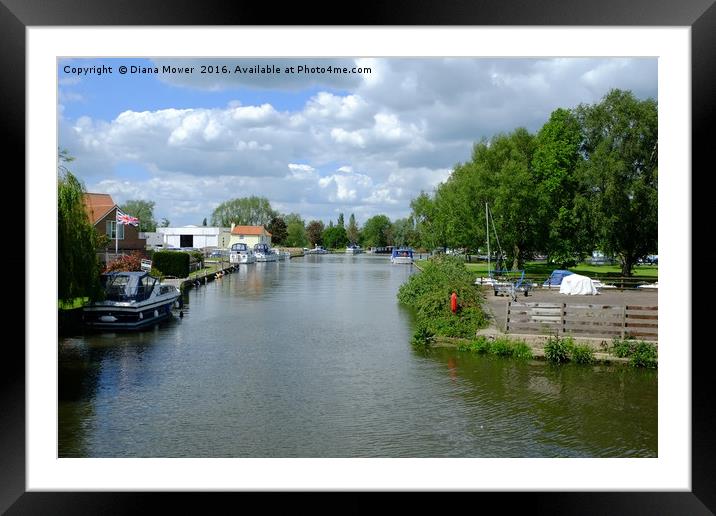 Beccles Suffolk   Framed Mounted Print by Diana Mower