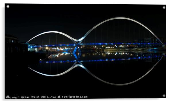 Infinity Bridge Reflection  Acrylic by Paul Welsh