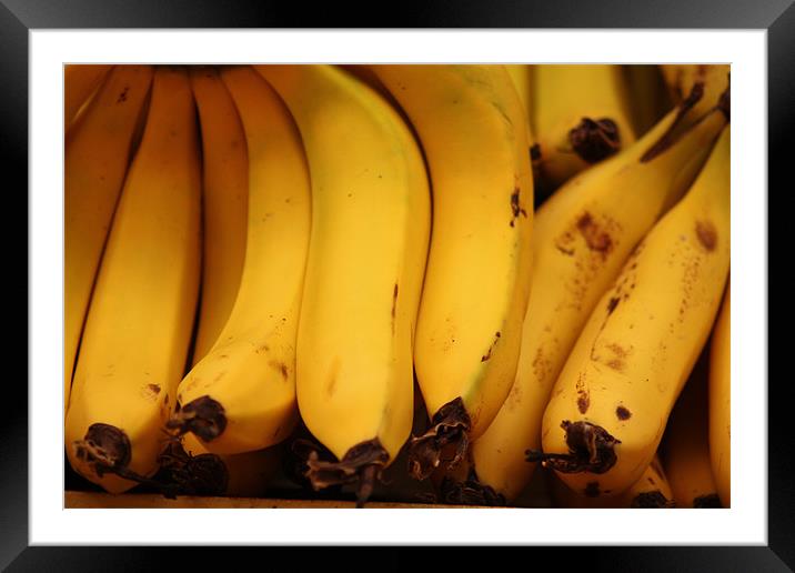 Bananas in a Market Framed Mounted Print by Adam Levy