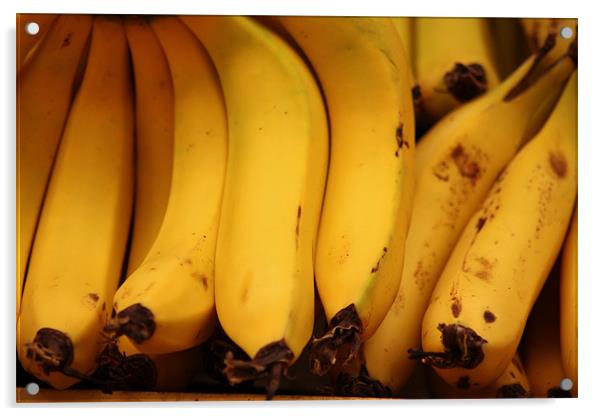Bananas in a Market Acrylic by Adam Levy
