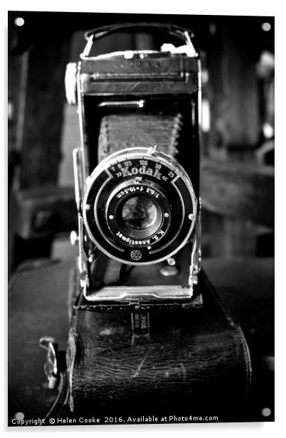 Vintage Kodak Camera Acrylic by Helen Cooke