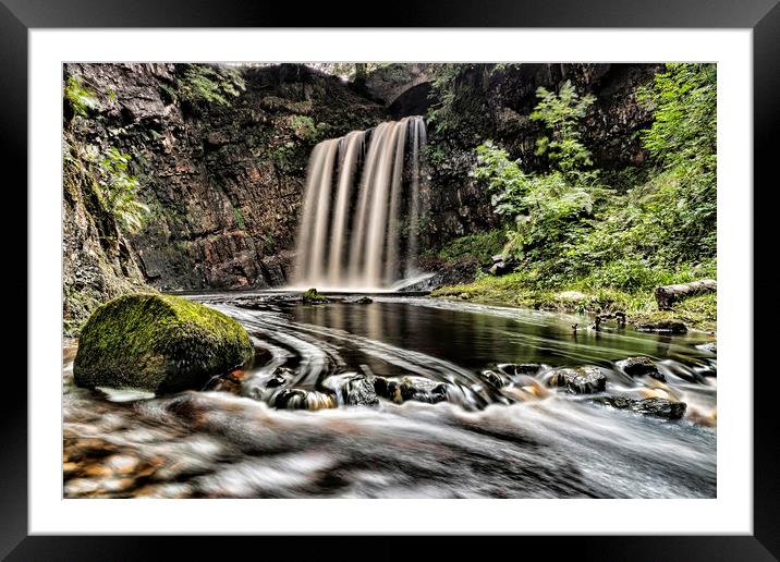Dalcairney Falls Framed Mounted Print by Valerie Paterson