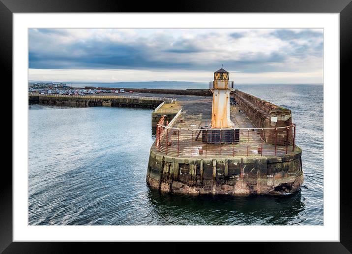 Ardrossan Lighthouse Framed Mounted Print by Valerie Paterson