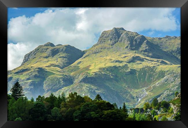 The Langdale Pikes Lake District National Park Framed Print by Nick Jenkins