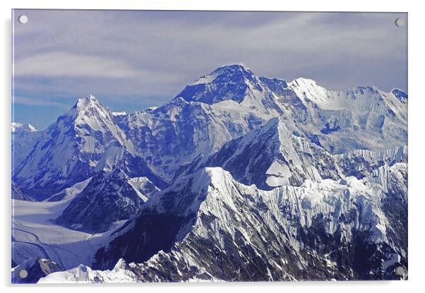 Mount Everest - The Roof of The World Acrylic by Jacqi Elmslie