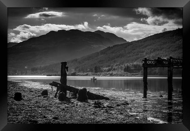 Boat on Loch Long Framed Print by George Cairns