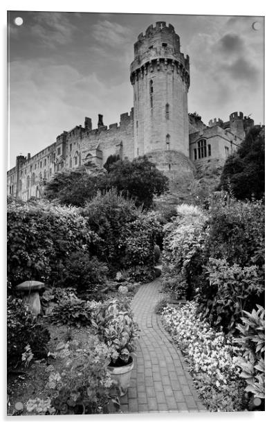 Warwick Castle Acrylic by Tony Bates