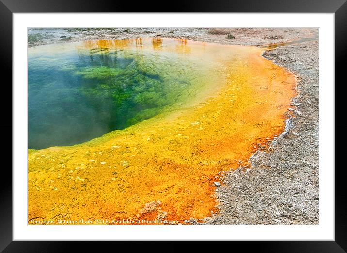 Morning Glory Pool Closeup in Yellowstone National Framed Mounted Print by Jamie Pham