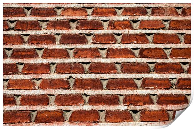 Ancient brick wall Print by Igor Krylov