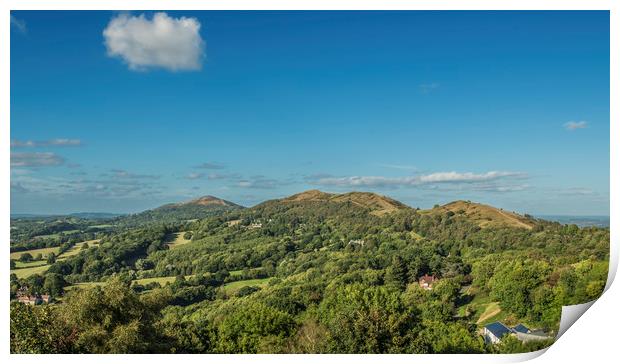 The Malvern Hills Early Autumn Worcestershire Print by Nick Jenkins