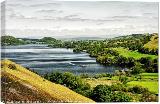 The Ullswater Steamer Canvas Print by Philip Gough